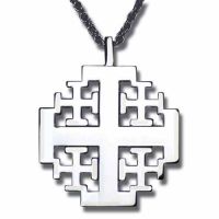 Sterling Silver New Jerusalem Cross Necklace w/ Chain
