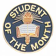 Student of the Month Gold Plated & Enameled Lapel Pin - 2Pk