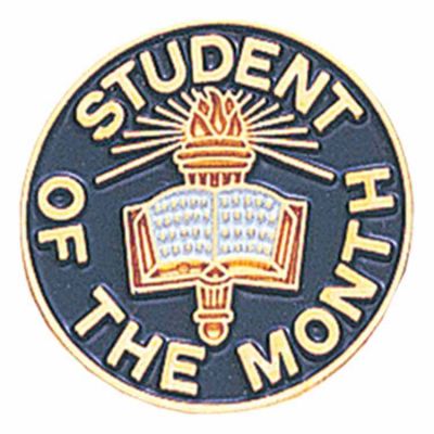 Student of the Month Gold Plated & Enameled Lapel Pin - 2Pk -  - TBR395C