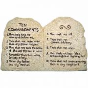 Ten Commandments Resin Plaque w/Metal Stand - (Pack of 2)