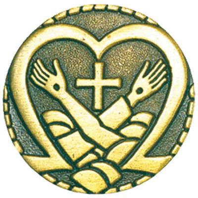 The Crossed Arms of Jesus & Saint Francis Lapel Pin - (Pack of 2) -  - B-98