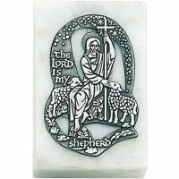 The Good Shepherd Paperweight 2 x 3 Carrara Marble Base - (Pack of 2)