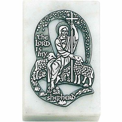 The Good Shepherd Paperweight 2 x 3 Carrara Marble Base - (Pack of 2) -  - P-140-Q