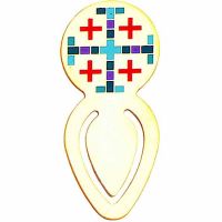 The Jerusalem Gold Plated & Enameled Cross Bookmark - (Pack of 2)