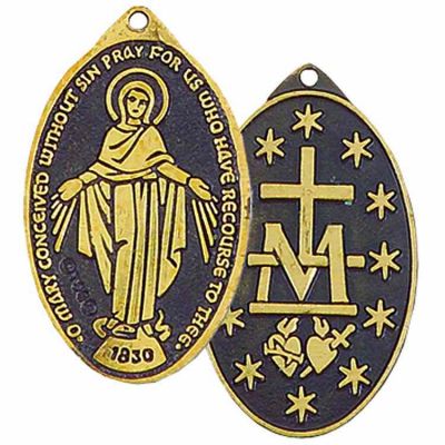 The Miraculous Antiqued Bronze Faith Medal w/Chain - (Pack of 2) -  - 1048