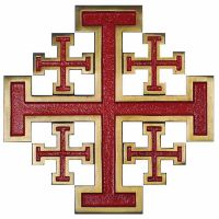 The Passion Jerusalem Cross Bronze w/Red Sand Enamel