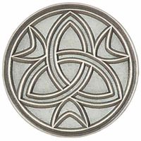 Trinity Antiqued Silver Lapel Pin 1/4in. Post and Clutch Back - 2Pk