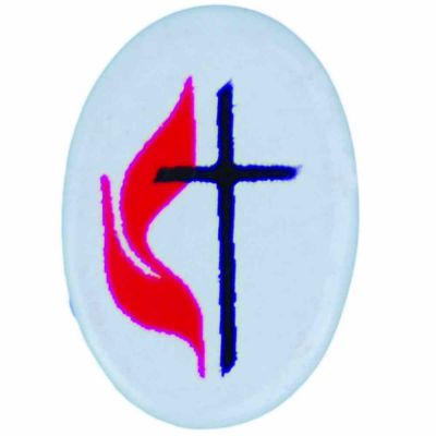 United Methodist Church Cross & Flame Lapel Pin - (Pack of 2) -  - B-118