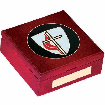United Methodist Church Shield & Cross Keepsake Box -  - CH-29-BOX