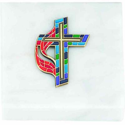 United Methodist Stained Glass Cross Paperweight - (Pack of 2) -  - 109-PW