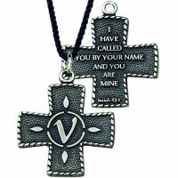 Vocare Cross Pendant - Let You Hear Christ's Call w/Cord - (Pack of 2)