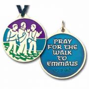 Walk to Emmaus Bronze & Enameled Pendant w/Cord - (Pack of 2)