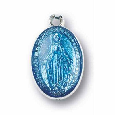 1 inch Blue Enamel Miraculous Medal (25 Pack) - 846218090958 - 1164