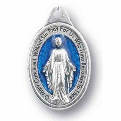 1 inch Blue Enameled Miraculous Medal (25 Pack) - 846218090132 - 1123