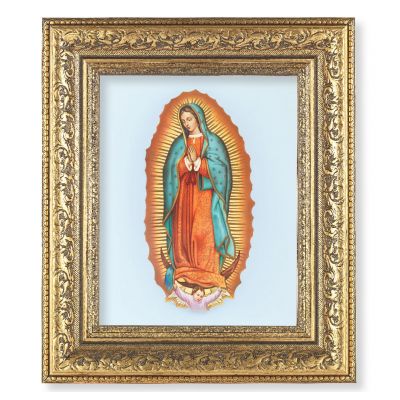 Our Lady Of Guadalupe Lithograph In An Gold Leaf Antique Frame - 846218058293 - 115-216