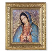 Our Lady Of Guadalupe Lithograph In An Gold Antique Frame