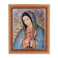 Our Lady Of Guadalupe Print - Tiger Cherry Finished Frame