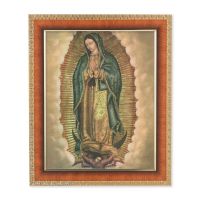 Our Lady Of Guadalupe Print w/Cherry Finished Frame