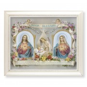 Baby Room Blessing Print In a Pearlized White Frame