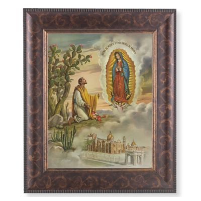 Our Lady Of Guadalupe w/Juan Diego 8x10in Print In An Art-Deco Frame - 846218069510 - 124-219