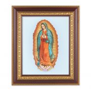 Our Lady Of Guadalupe In A Fine Detailed Cherry / Gold Edge Frame