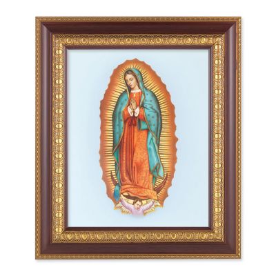 Our Lady Of Guadalupe In A Fine Detailed Cherry / Gold Edge Frame -  - 126-216