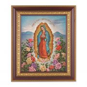 Our Lady Of Guadalupe In A Fine Detailed Cherry /Gold Edge Frame