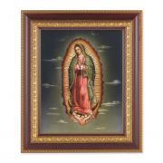 Our Lady Of Guadalupe 8x10 inch Print In a Cherry/Gold Edge Frame