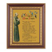 Prayer Of Saint Francis 8x10 inch Print In a Cherry/Gold Edge Frame