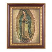 Our Lady Of Guadalupe 10x8 Inch Print In A Cherry / Gold Edge Frame