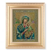 Gold Our Lady Of Perpetual Help 10x8in Print In A Satin Gold Frame