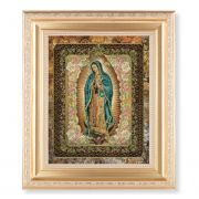 Gold Our Lady Of Guadalupe 10x8 inch Print In A Fine Satin Gold Frame