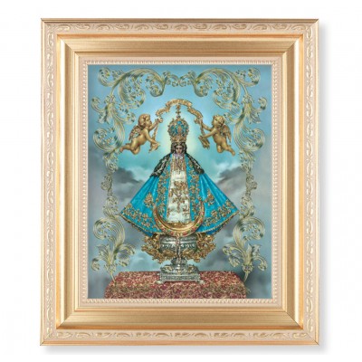 Gold Our Lady Of San Juan 10x8 inch Print In A Fine Satin Gold Frame - 846218075702 - 138-263G