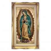 Our Lady Of Guadalupe Print In High Quality Gold Leaf Frame