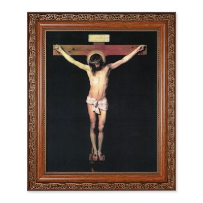 Crucifixion 10x8 inch Print In a Mahogany Finished Frame - 846218062726 - 161-178