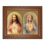 The Sacred Hearts 10x8 inch Print In a Mahogany Finished Frame
