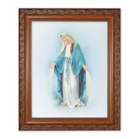 Our Lady Of Grace 10x8 inch Print w/ Mahogany Finished Frame