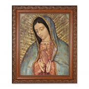 Our Lady Of Guadalupe In Fine Antiqued Mahogany Finished Frame