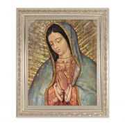 Our Lady Of Guadalupe Print In a Antique Silver Frame