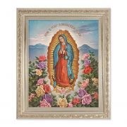 Our Lady Of Guadalupe 10x8 Print In a Antique Silver Frame