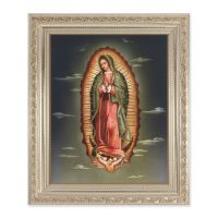 Our Lady Of Guadalupe 10x8 in. Print In a Antique Silver Frame