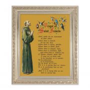 Prayer Of St Francis 10x8 inch Print In a Antique Silver Frame