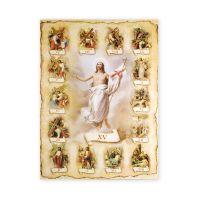 Stations Of The Cross 19 X 27 inch Italian Embossed Poster