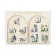 The Ten Commandments 19 X 27" Italian gold Embossed Poster 2 Pack