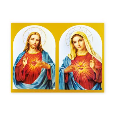 The Sacred Hearts 19 X 27 inch Italian Gold Embossed Poster (2 Pack) - 846218048720 - 192-191