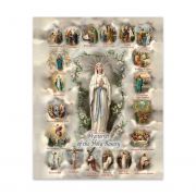 20 Mysteries Of The Rosary 19x27in Gold Embossed Poster
