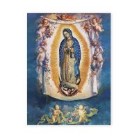 Our Lady Of Guadalupe w/Angels 19 X 27in Gold Embossed Poster