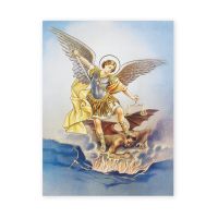 Saint Michael 19 X 27 inch Italian Gold Embossed Poster