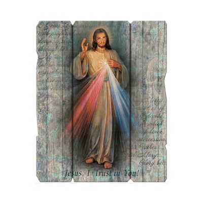 Divine Mercy Large 11 1/4x14" Vintage Plaque With Hanger -  - 2549-123