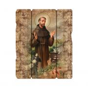 St. Francis 11 1/4x14" Vintage Plaque With Hang